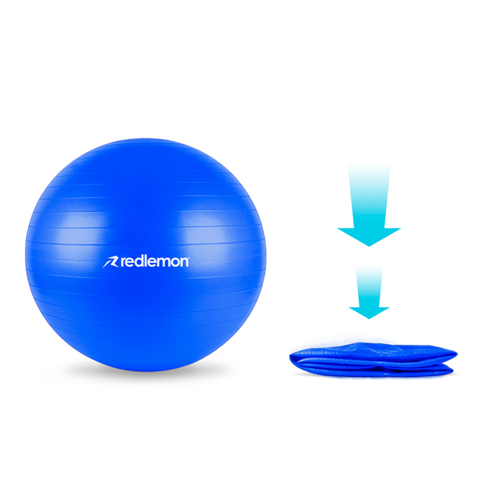 Foto 3 pulgar | Pelota para Pilates y Yoga Redlemon Azul 79489-bu con Bomba de Aire
