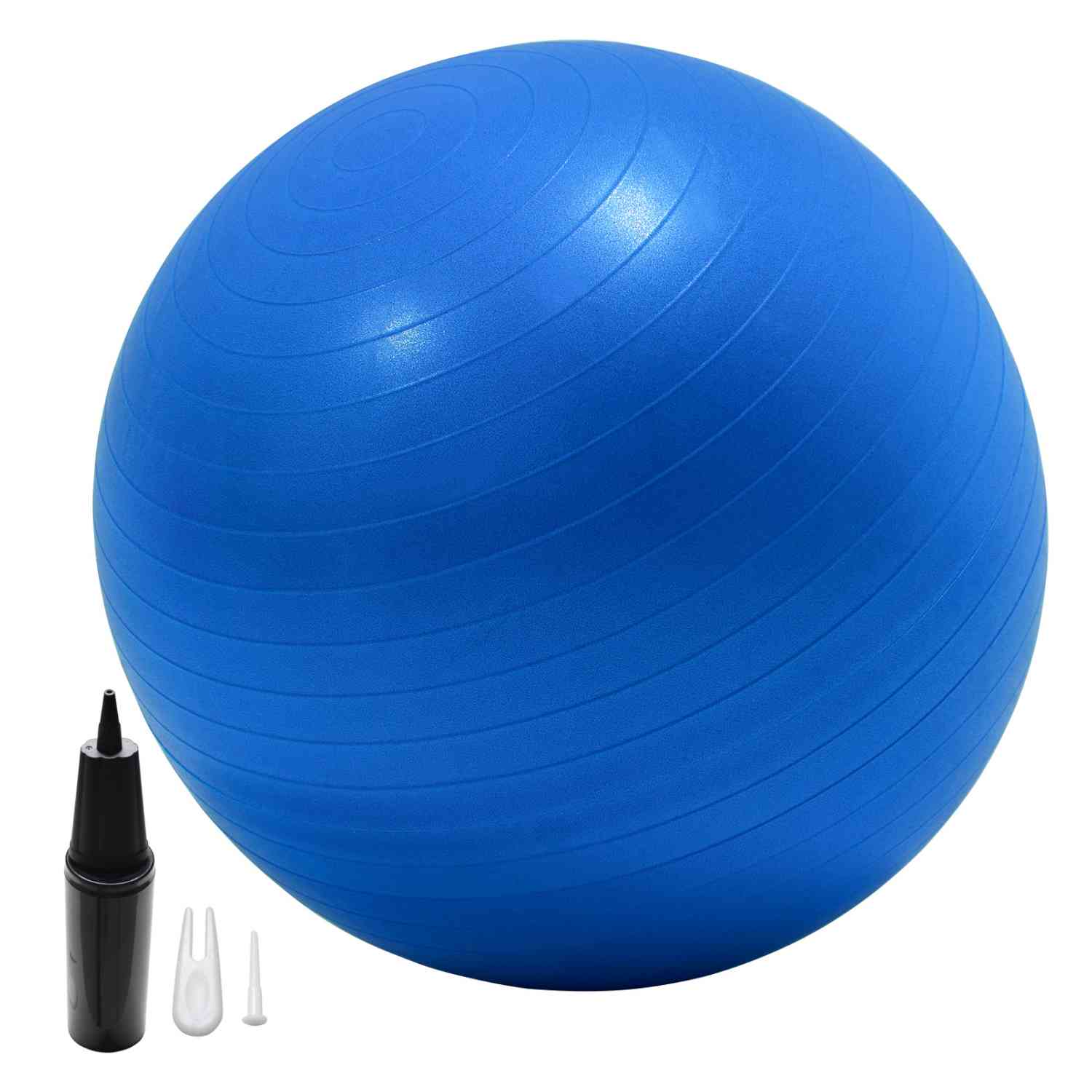 Foto 2 pulgar | Pelota Pilates Yoga Azul 60 Cm Fitness + Bomba Manual