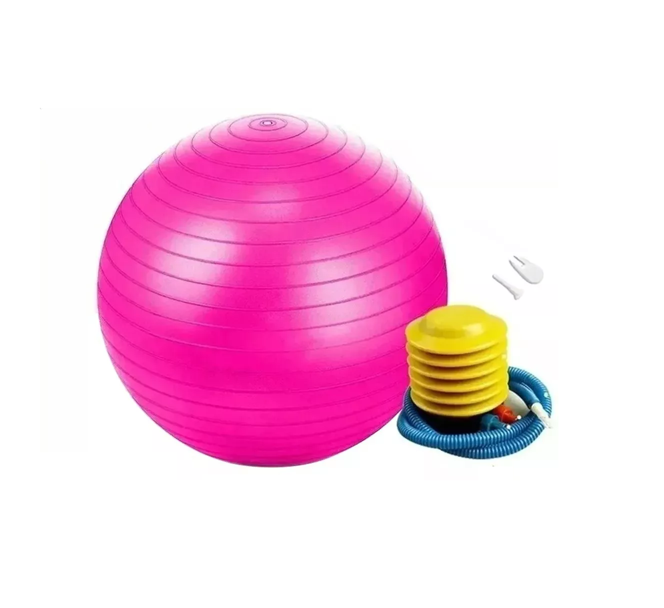 Foto 2 pulgar | Pelota Fitness BELUG de Yoga Acondicionamiento 75 cm con Bomba Rosa