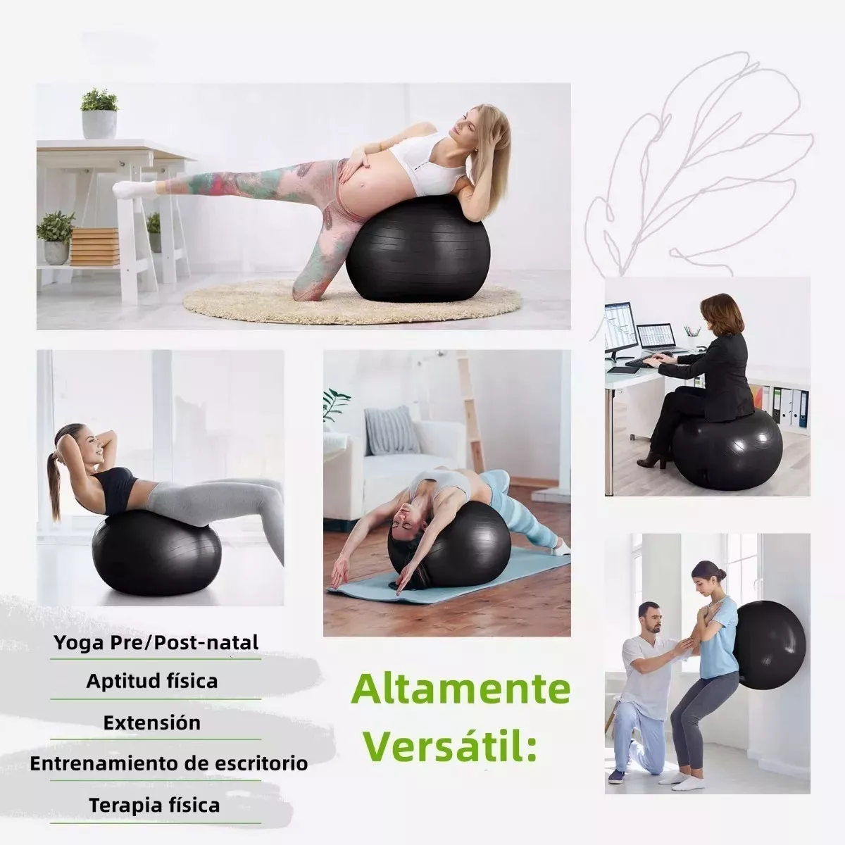 Foto 2 | Pelota para Yoga Eo Safe Imports Esi-8500 color Negro