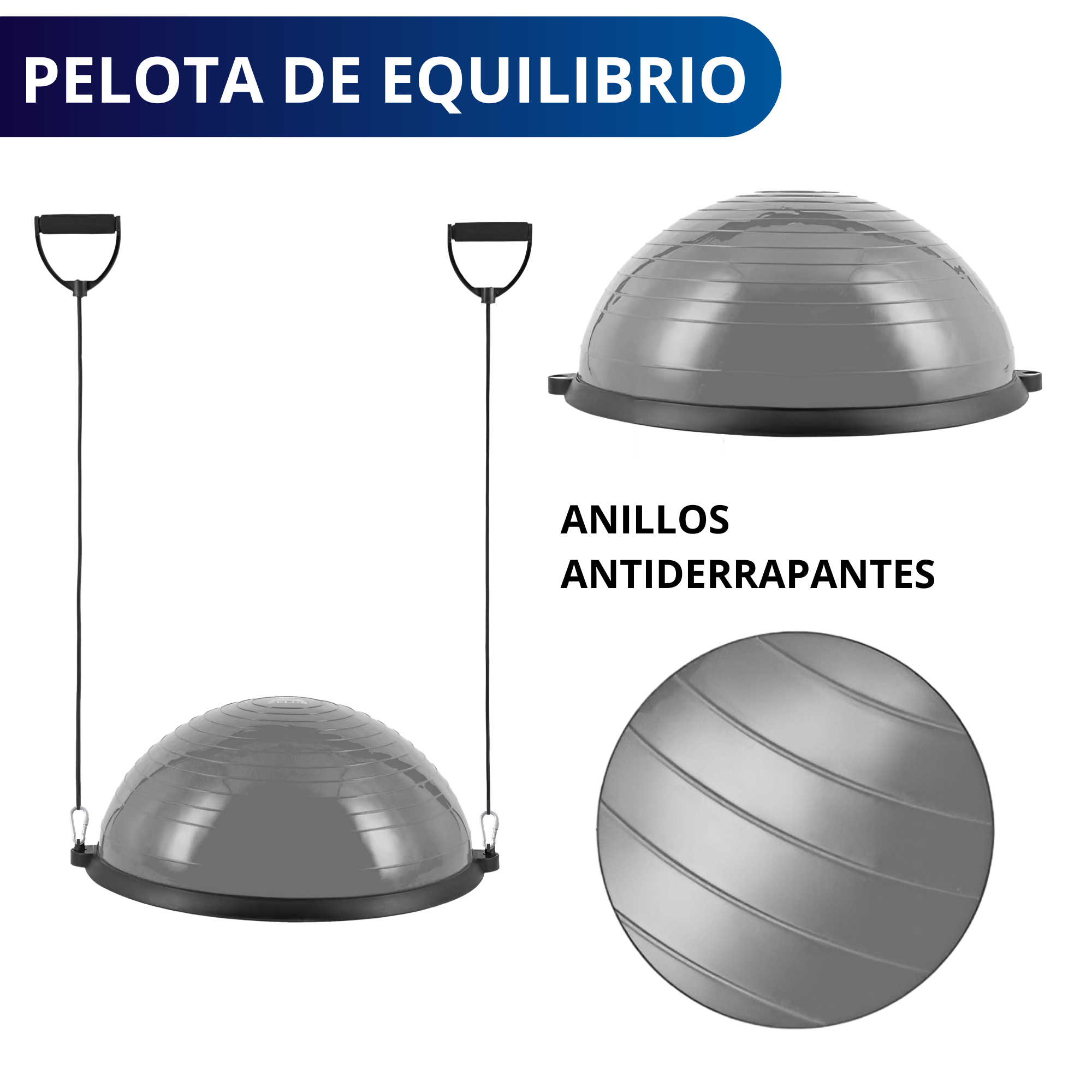 Foto 3 pulgar | Pelota Pilates Yoga Equilibrio Ecomlab Con Ligas Resistencia