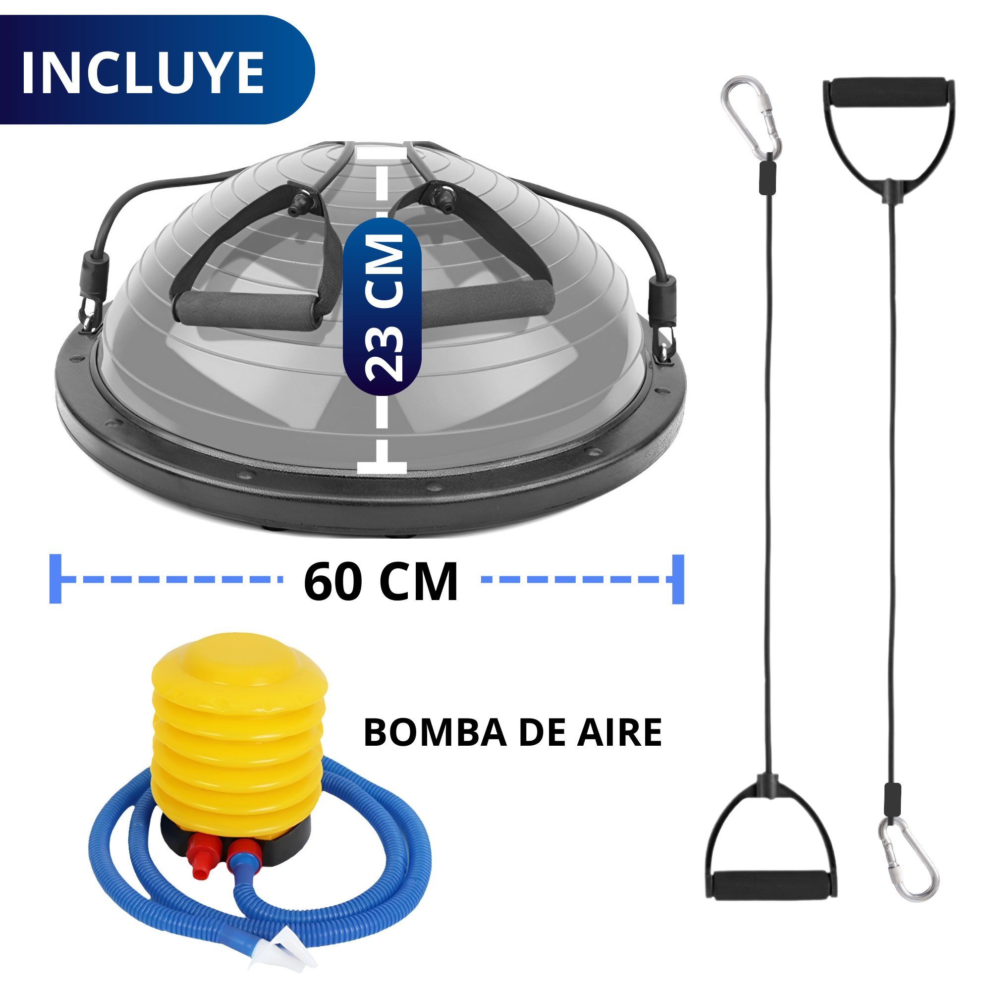 Foto 5 pulgar | Pelota Pilates Yoga Equilibrio Ecomlab Con Ligas Resistencia