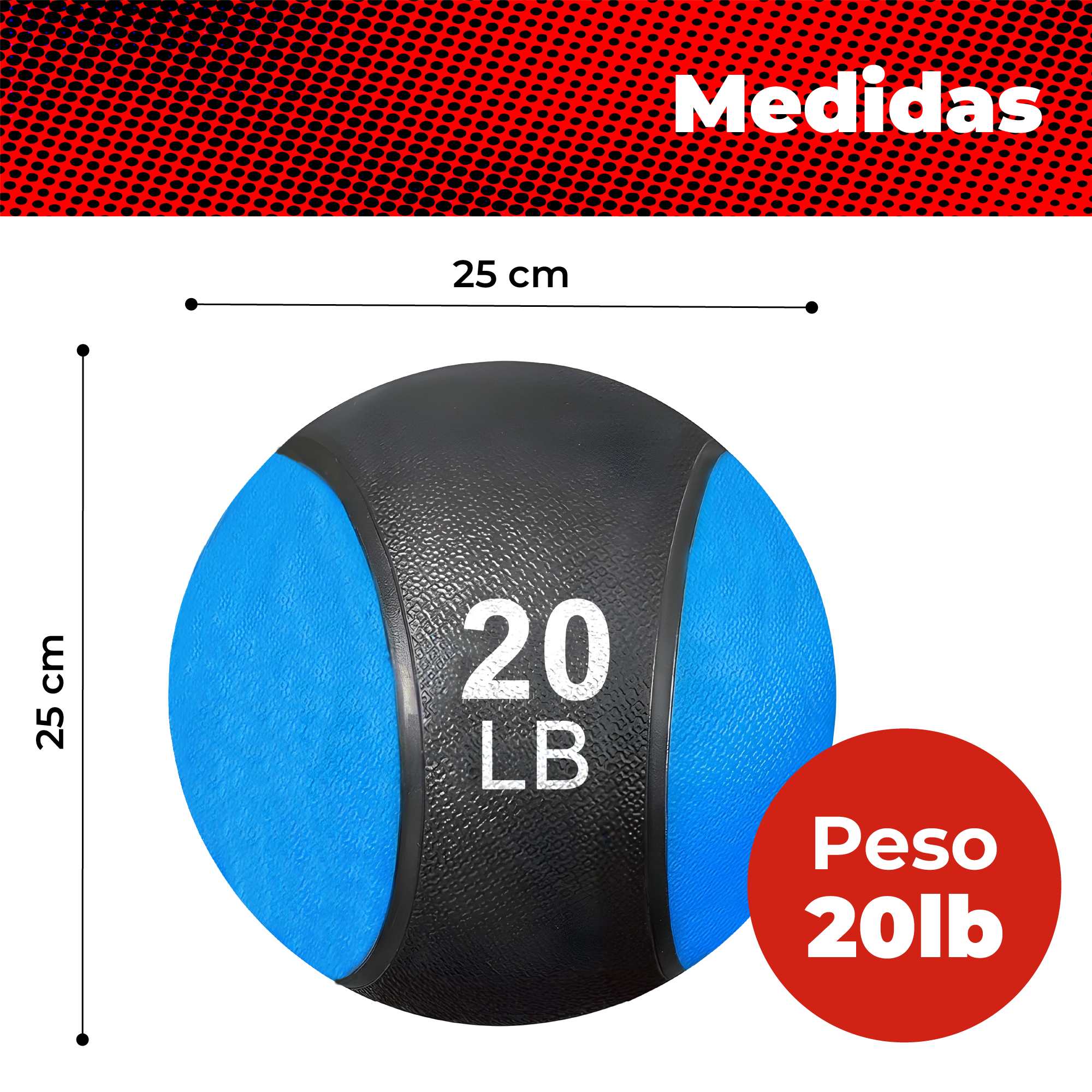 Foto 4 pulgar | Pelota Medicinal X-rush Azul 20 Libras