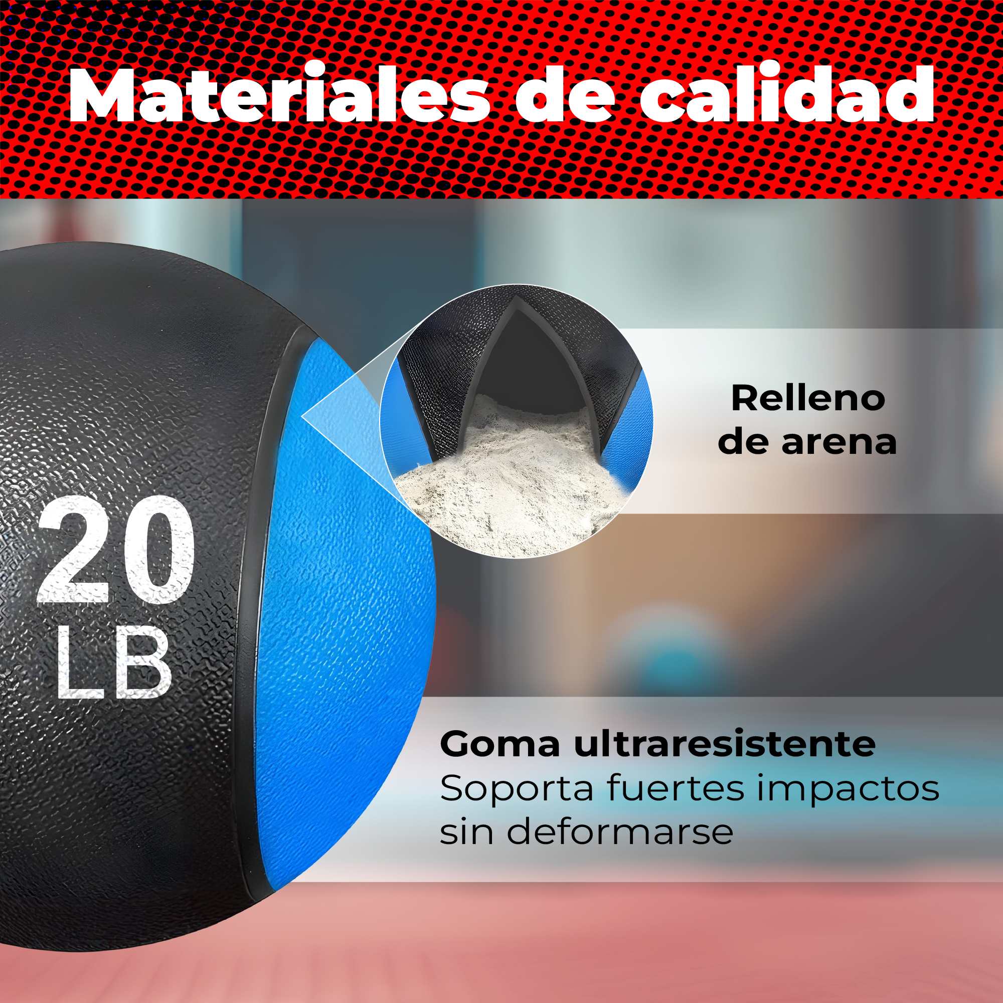 Foto 5 pulgar | Pelota Medicinal X-rush Azul 20 Libras