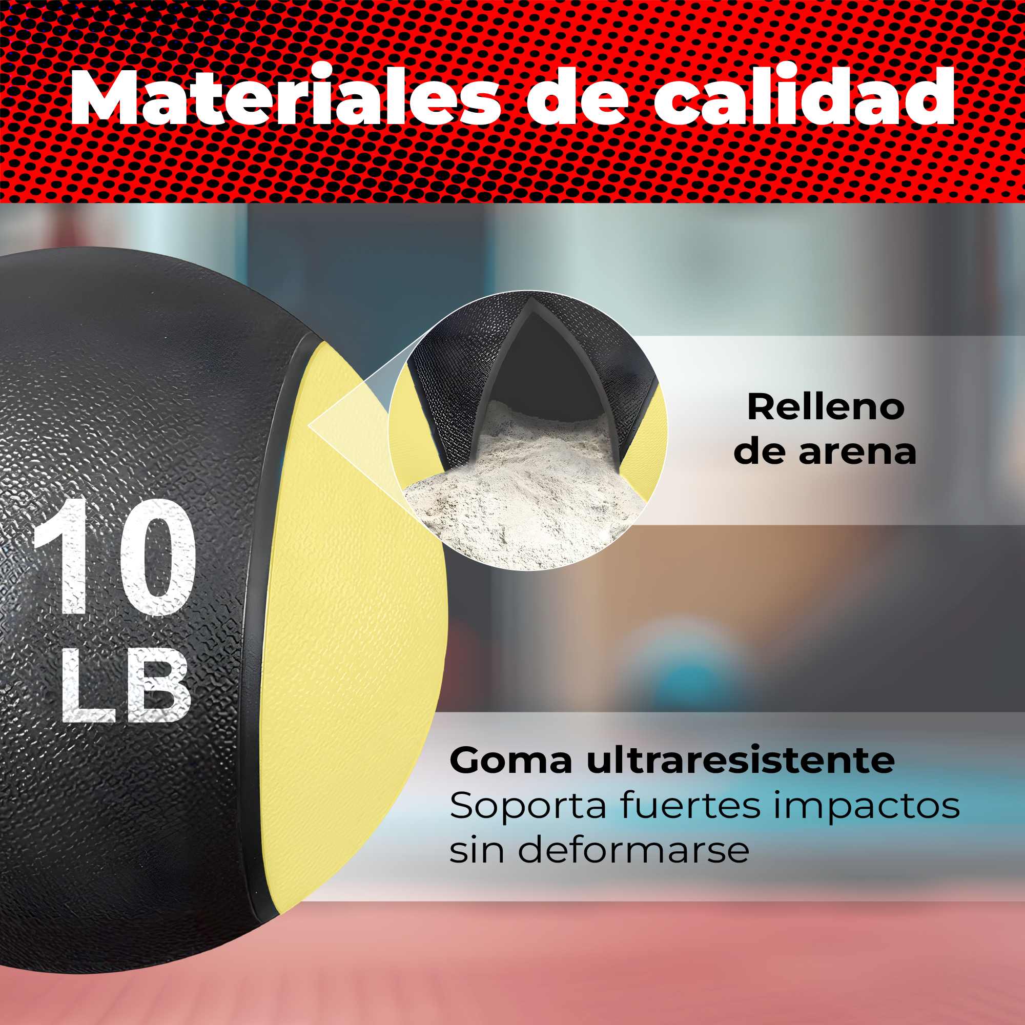 Foto 5 pulgar | Pelota Medicinal  X-rush Amarilla 10 Libras