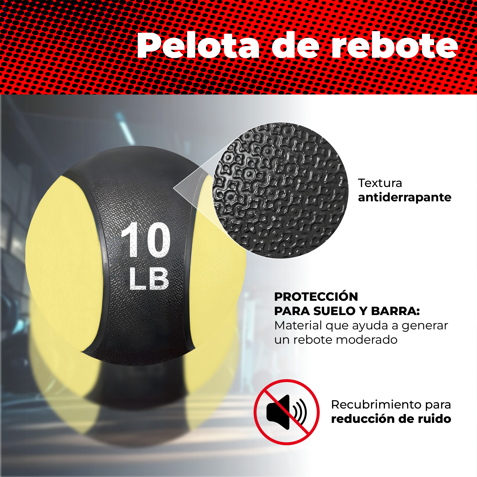 Foto 5 | Pelota Medicinal  X-rush Amarilla 10 Libras