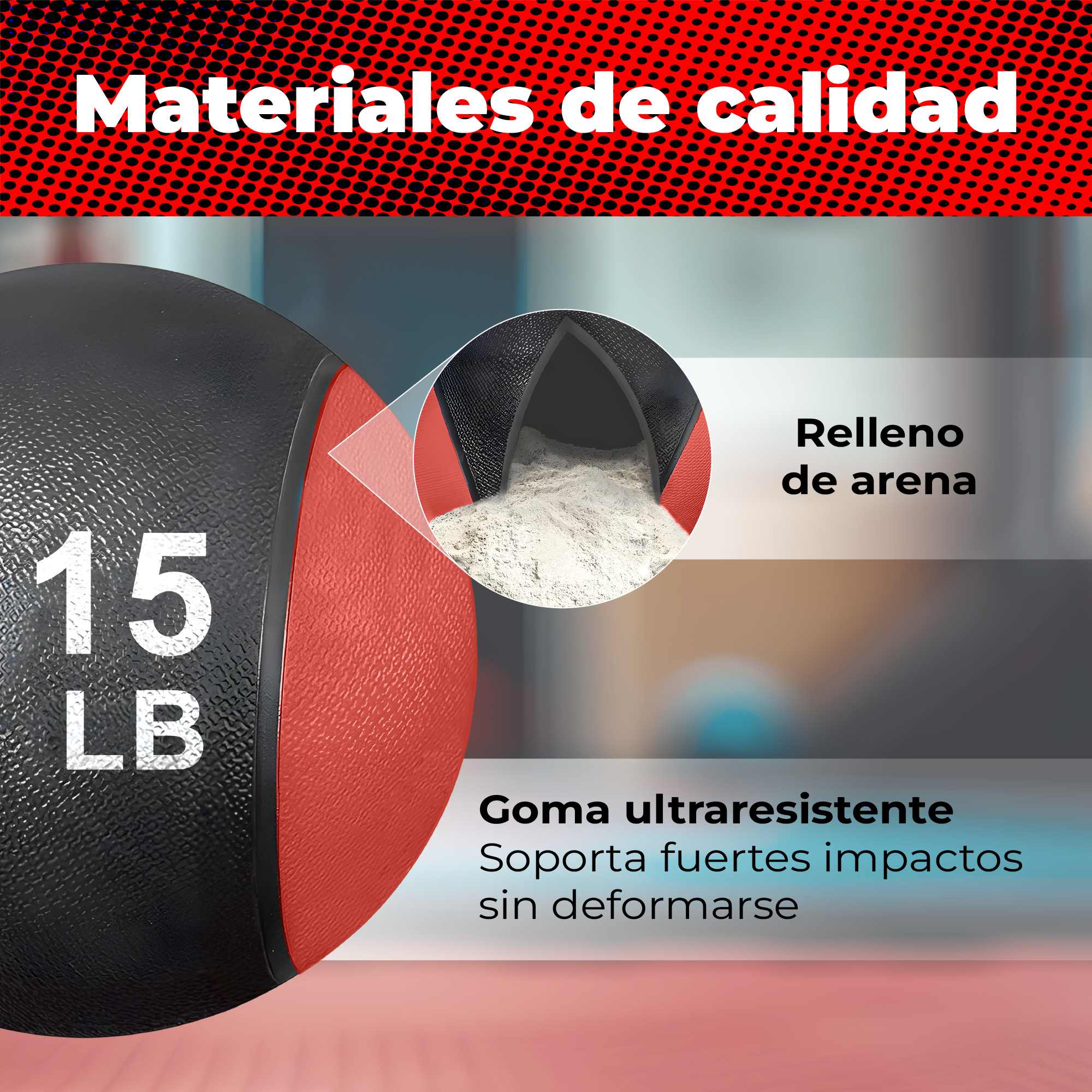 Foto 5 pulgar | Pelota Medicinal X-rush Roja 15 Libras