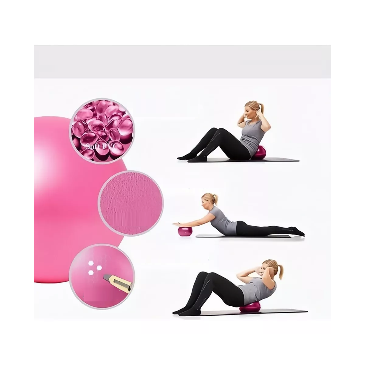 Foto 2 | Pelotas De Pilates 25 Cm 3pcs Eo Safe Imports Esi-17495 Multicolor