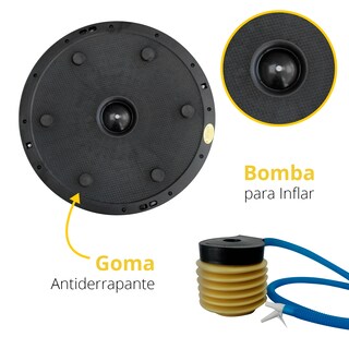 Foto 3 | Entrenador De Equilibrio Tayga 60cm Color Negro, Dos Agarraderas Y Bomba.