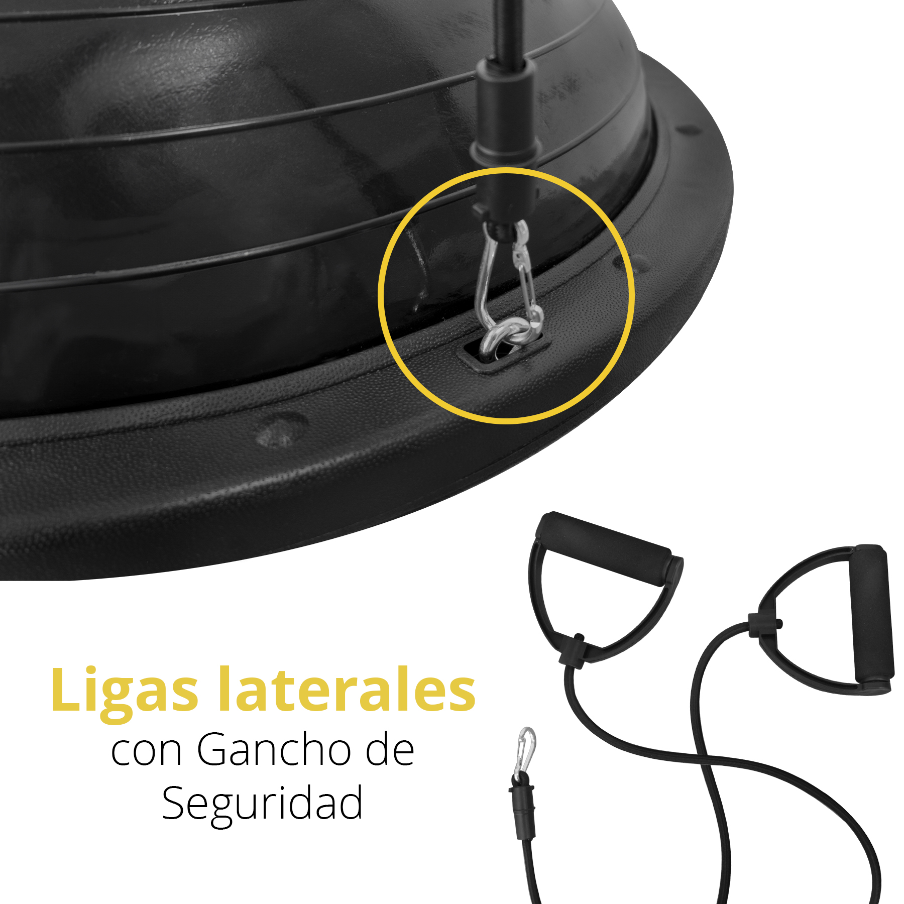 Foto 5 pulgar | Entrenador De Equilibrio Tayga 60cm Color Negro, Dos Agarraderas Y Bomba.