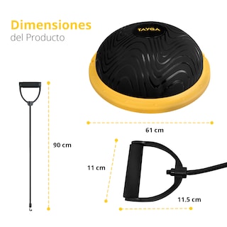 Foto 2 | Entrenador De Equilibrio Tayga 60cm Color Negro Con Bomba Para Inflar.