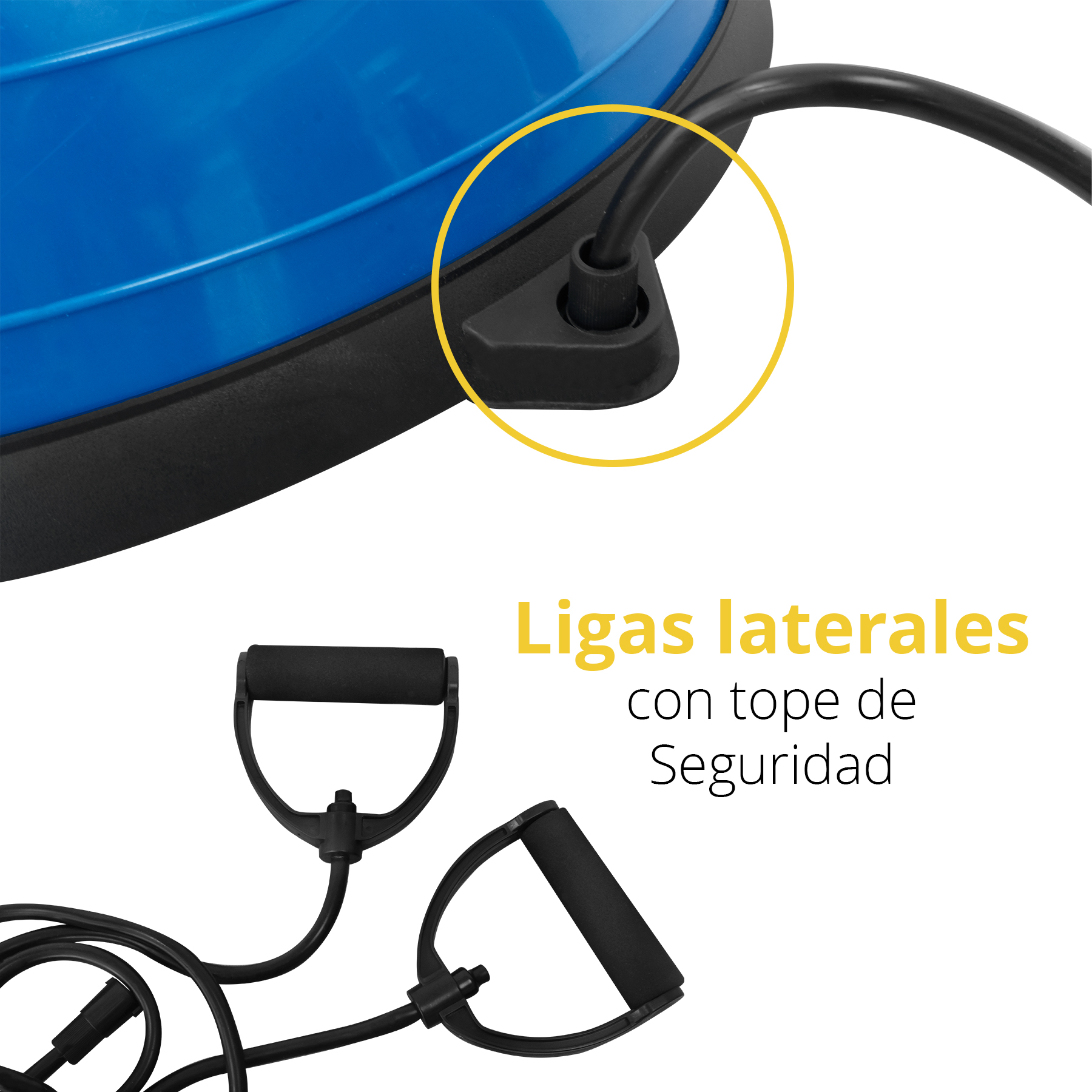 Foto 5 pulgar | Entrenador De Equilibrio Tayga 58cm Color Azul Con Dos Agarres Y Bomba Para Inflar.