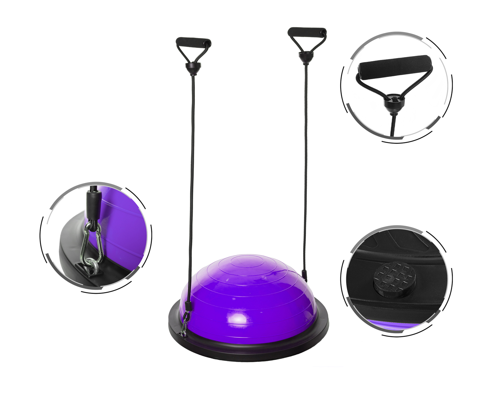 Foto 3 | Pelota de Equilibrio Bosu con Ligas de Resistencia para Entrenamiento