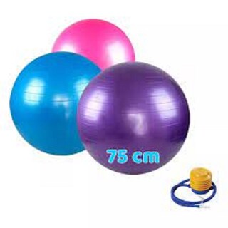 Foto 3 | Pelota De Yoga Para Pilates De 75 Cm Con Inflador De 150 Kg De Capacidad - Venta Internacional.