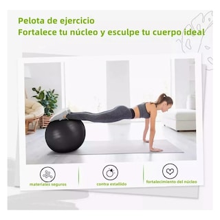 Foto 5 | Pelota De Yoga/fitness/pilates/ejercicio 65cm Incluye Bomba Lab.g Negro