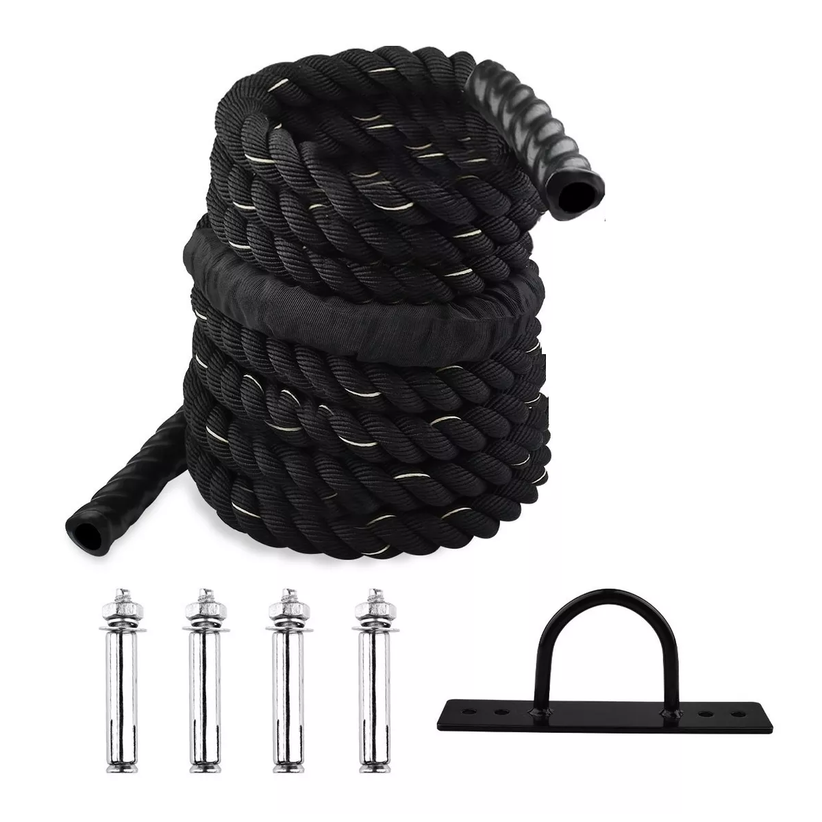 Cuerda de Batalla Crossfit con Ancla Eo Safe Imports ESI-9059 Negro 9 m