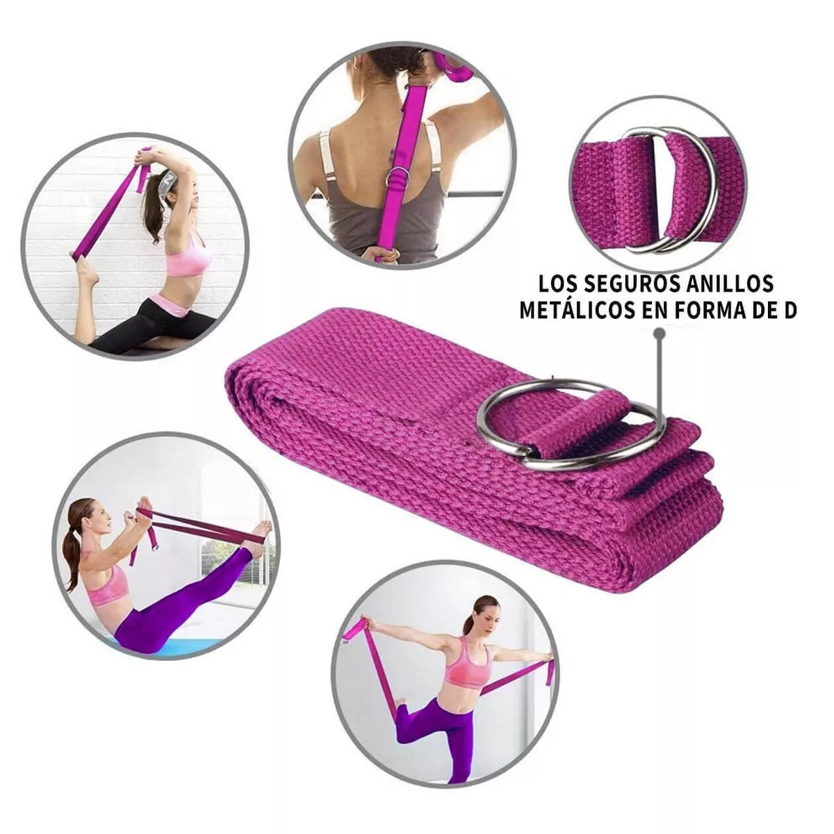Foto 3 pulgar | Kit Ejercicio Pelota Pilates Bloques Yoga Bandas Resistencia Eo Safe Imports Esi-13978 Rosa