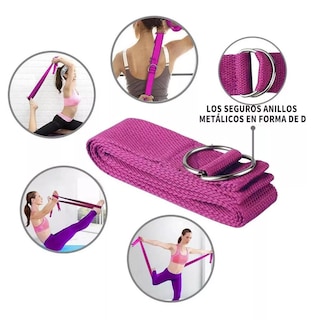Foto 2 | Kit Ejercicio Pelota Pilates Bloques Yoga Bandas Resistencia Eo Safe Imports Esi-13978 Rosa