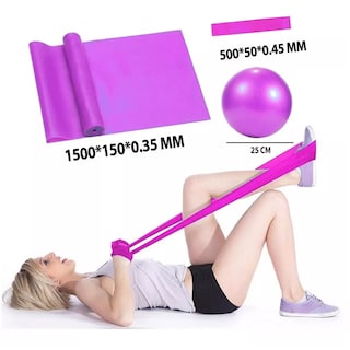 Foto 3 | Kit Ejercicio Pelota Pilates Bloques Yoga Bandas Resistencia Eo Safe Imports Esi-13978 Rosa