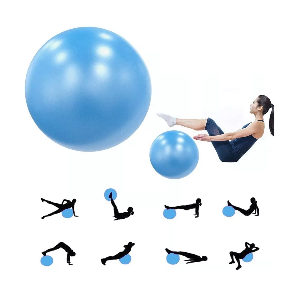 Foto 4 pulgar | Kit de Pilates Pelota Bloques Yoga 5 Piezas Eo Safe Imports Esi-9923-1 Azul