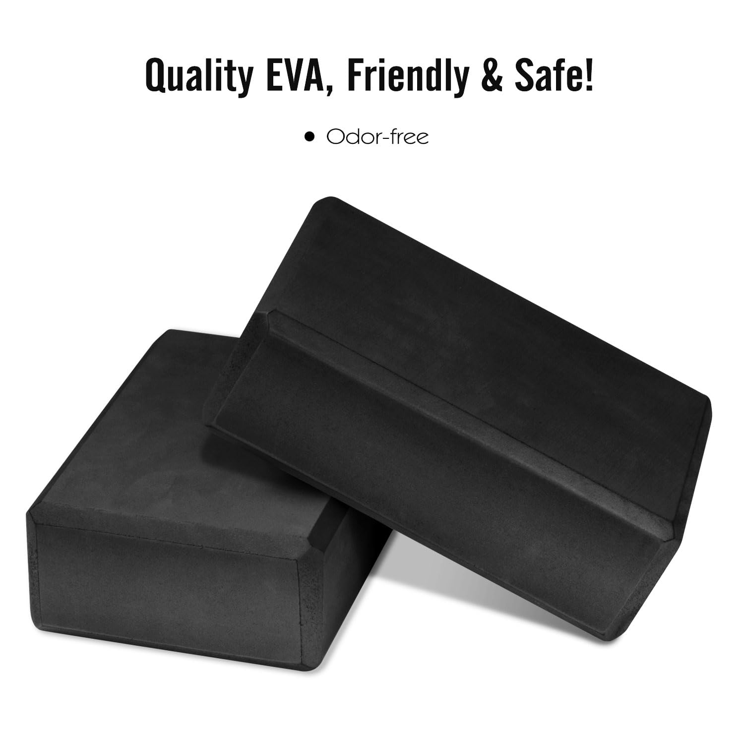 Foto 3 pulgar | Yoga Blocks Moko Thin, Paquete De 2 Unidades, Espuma Eva De Alta Densidad, Color Negro - Venta Internacional.