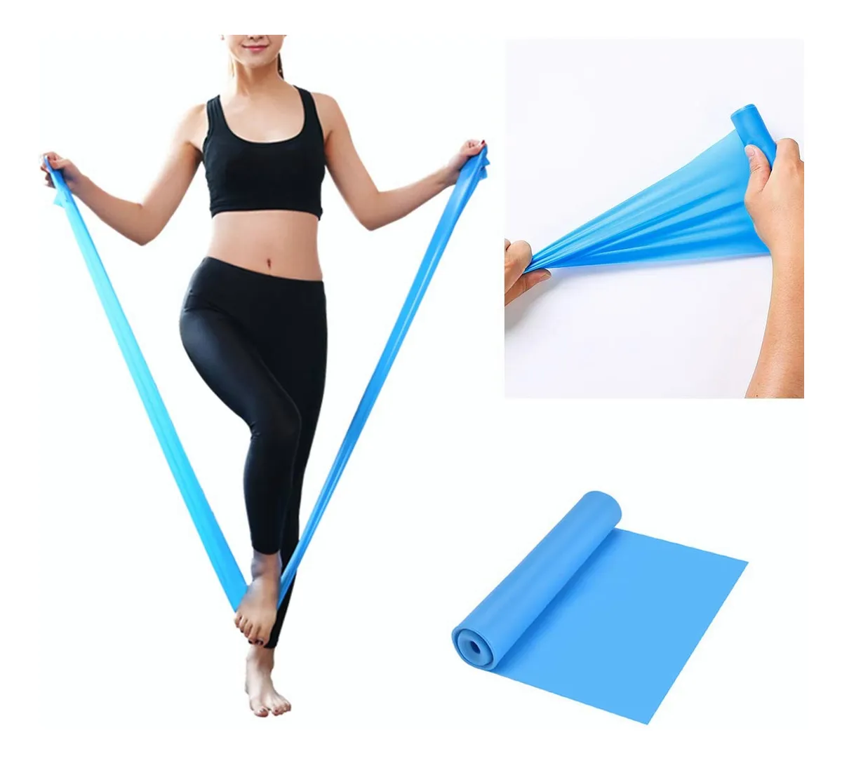 Foto 3 pulgar | 5 Set Bloque Para Yoga Pelota De Pilates Bandas Resistencia Belug Azul