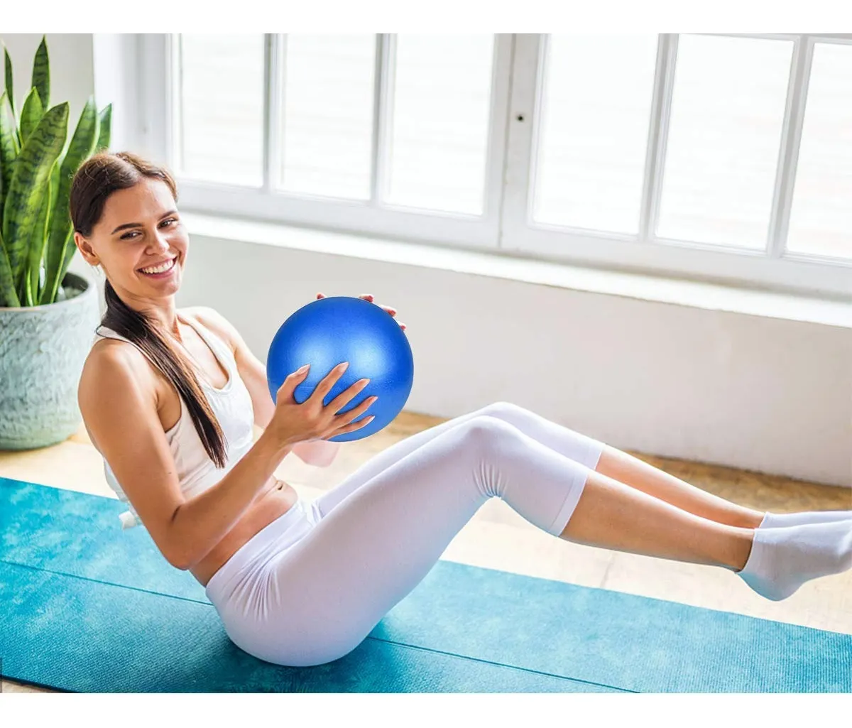 Foto 5 pulgar | 5 Set Bloque Para Yoga Pelota De Pilates Bandas Resistencia Belug Azul