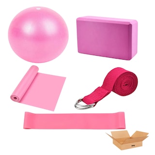 Foto 1 | 5 Set Bloque Para Yoga Pelota De Pilates Bandas Resistencia Belug Rosa