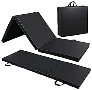 Colchoneta Plegable Gimnasia Pilates 180x50x5 color Negro