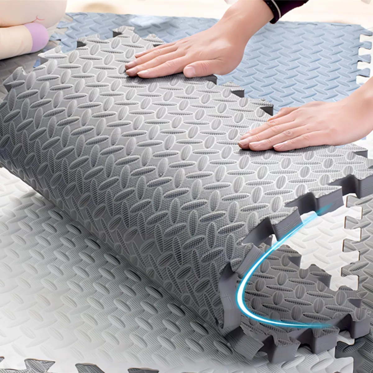 Foto 4 pulgar | Alfombrilla Multiuso Resistente y Durable Eo Safe Imports Esi-5809 color Gris 6 Piezas