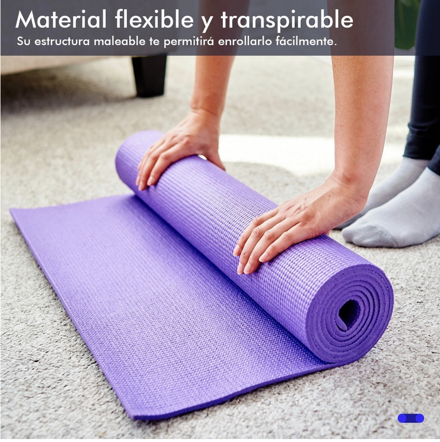 Foto 4 | Tapete Funbu color Negro para Yoga Pilates Fitness Ejercicio Portátil 3 MM de Grosor