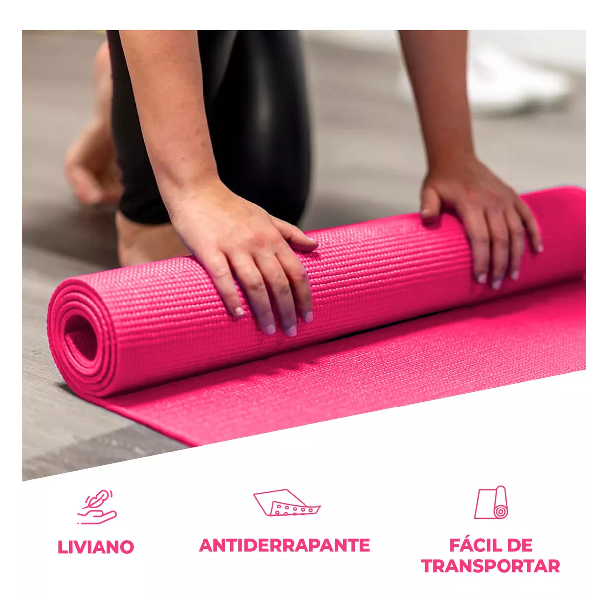 Foto 4 | Tapete de Yoga Belug Rosa