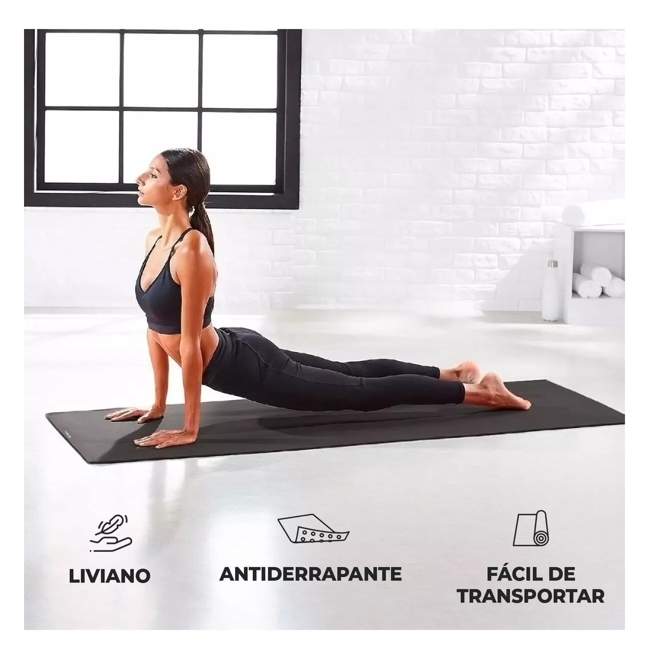 Foto 6 pulgar | Tapete Portátil Lab.g Yoga Pilates Fitness Ejercicio Relajación Negro