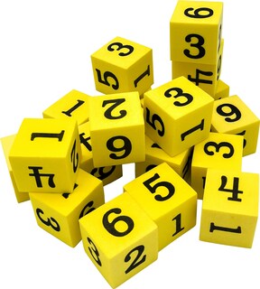 Foto 2 | Recursos Creados Por Profesores Con Dados Numerados De Espuma Del 1 Al 6, Paquete De 20 - Venta Internacional.
