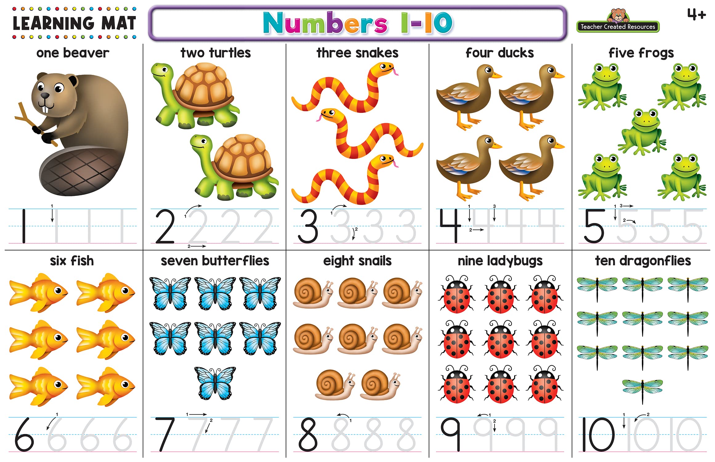 Foto 2 | Números Del 1 Al 10 De Los Recursos Creados Por El Maestro Learning Mat - Venta Internacional.