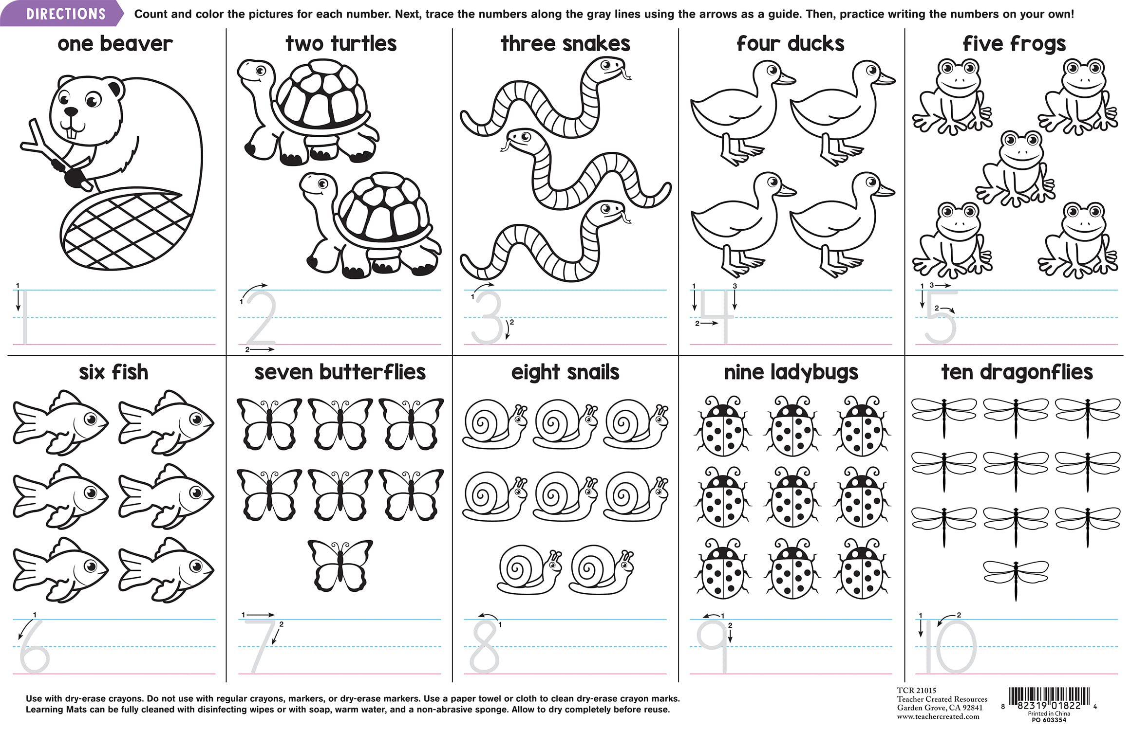 Foto 3 | Números Del 1 Al 10 De Los Recursos Creados Por El Maestro Learning Mat - Venta Internacional.
