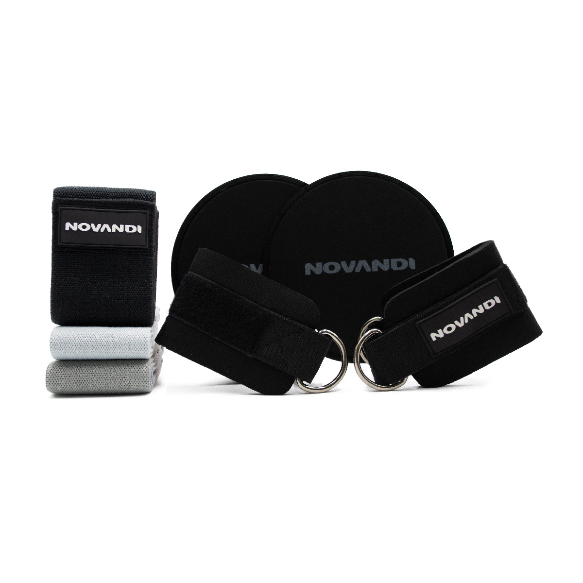 Foto 2 pulgar | Kit de Bandas de Resistencia, Poleas y Discos Deslizantes Novandi