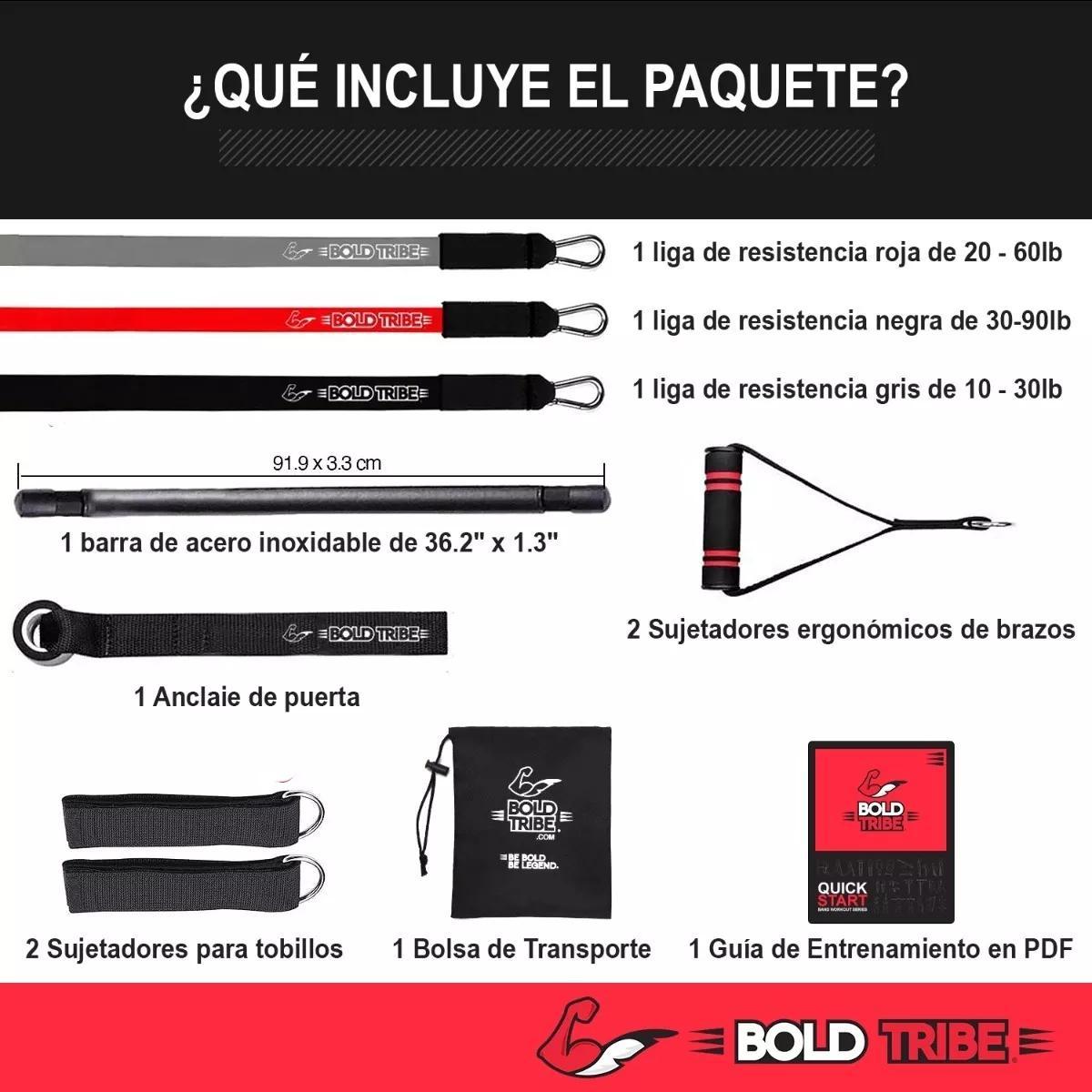 Foto 3 pulgar | Ligas Combinadas para Gym Bold Tribe Legendary Pack