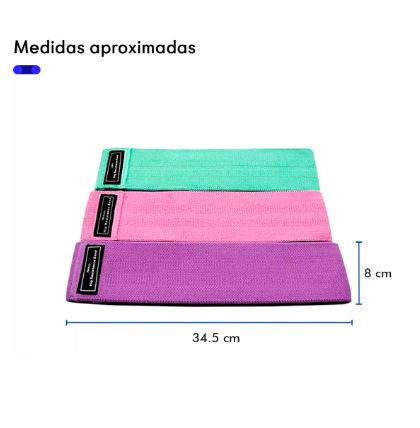 Foto 3 pulgar | Bandas de Resistencia Wünd 3 Piezas Multicolor