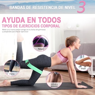 Foto 5 | Bandas de Resistencia Biinse Multicolor Pack de 3