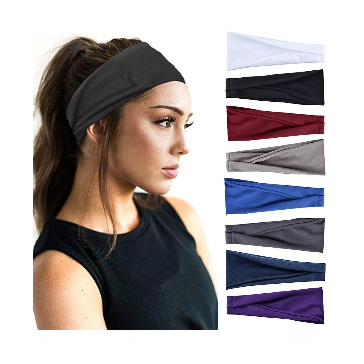 Foto 4 pulgar | 8 Piezas Banditas Deportivas Suave Y Transpirable P/cabello Eo Safe Imports Esi-16507 Multicolor