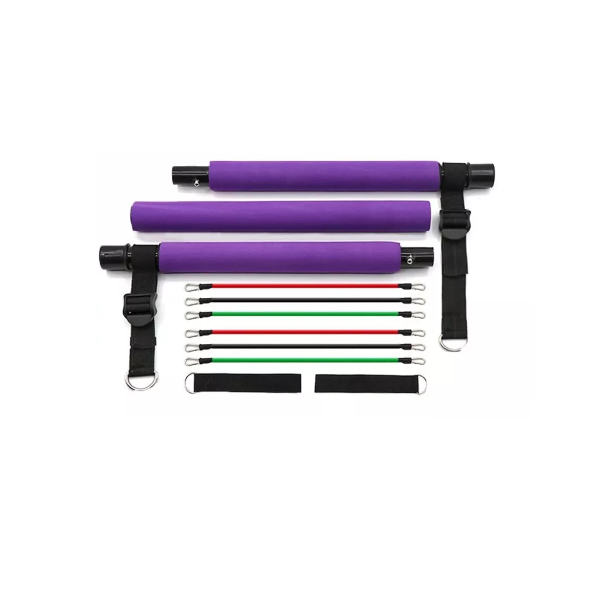 Kit Barra De Ejercicio Pilates Yoga Gluteos Multifuncional Eo Safe Imports  Esi-16520 Purpura