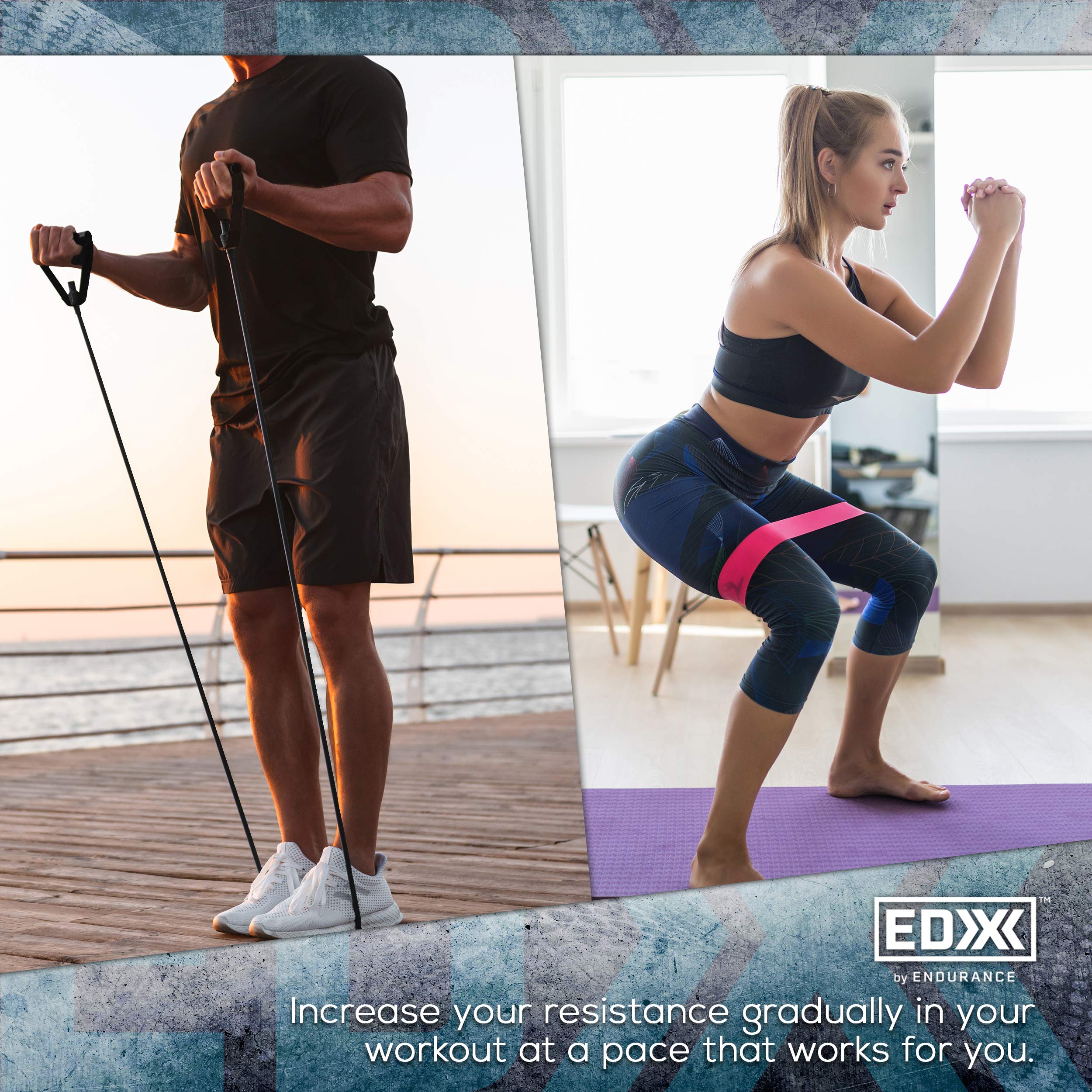 Foto 4 | Set De 7 Bandas Resistance Loop Con Asas Edx Para Entrenamientos - Venta Internacional.