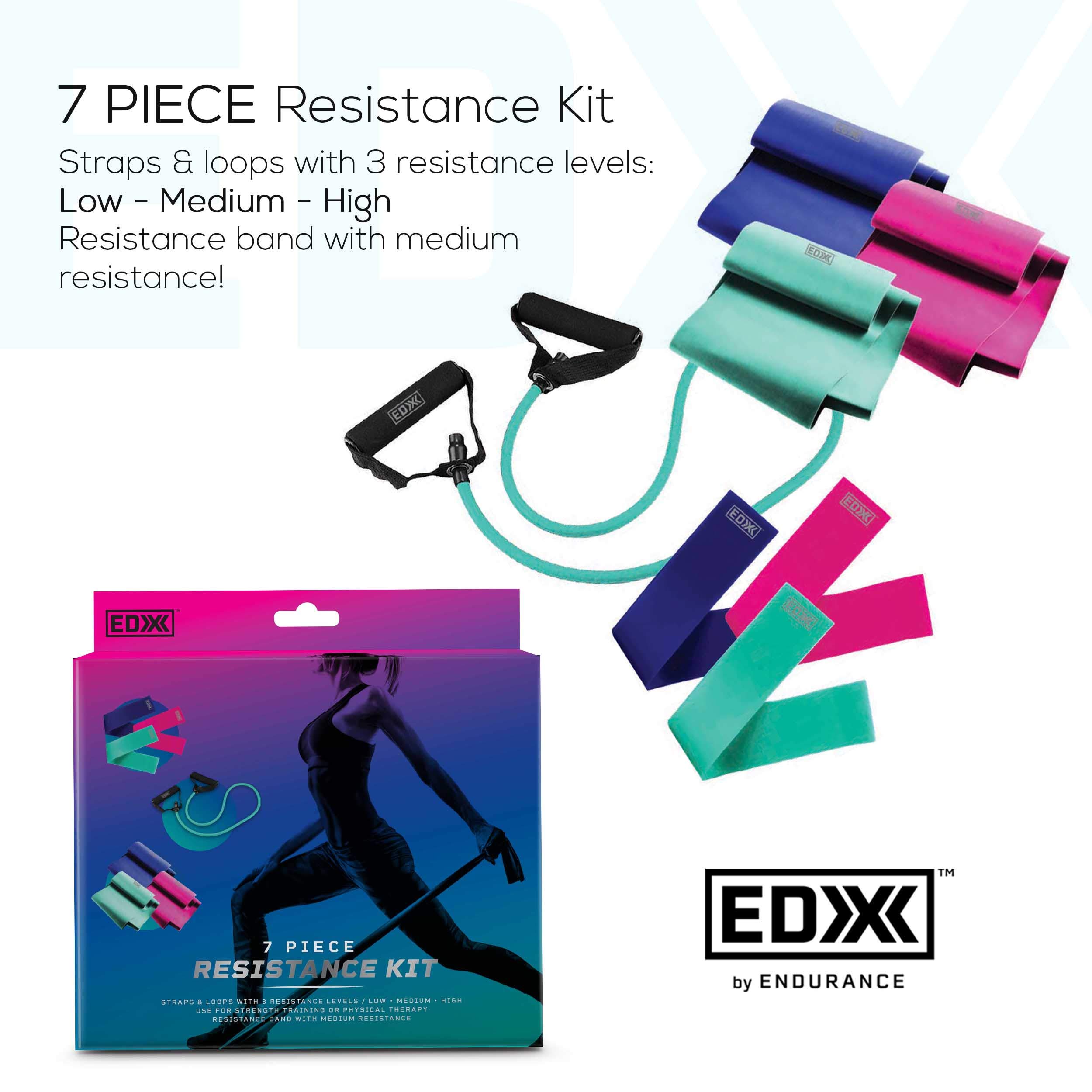 Foto 2 | Set De 7 Bandas Resistance Loop Con Asas Edx Para Entrenamientos - Venta Internacional.