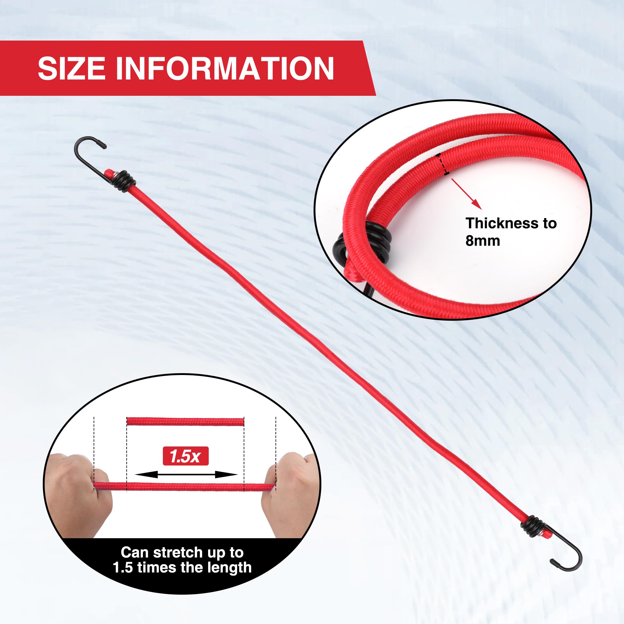 Foto 3 | Bungee Cords Workpro Heavy Duty Outdoor, 22 Unidades Con Tarro De Almacenamiento - Venta Internacional.