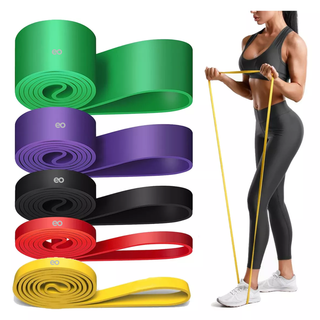 Foto 4 | Set de 5 Bandas Elásticas de Resistencia Eo Safe Imports Esi-11274-1 Multicolor