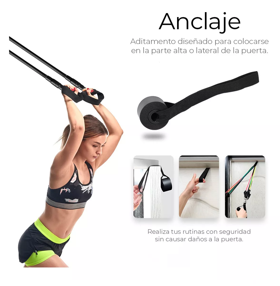 Foto 4 pulgar | Bandas De Resistencia Gimnasio Ligas Ejercicio Yoga Fitness Multicolor