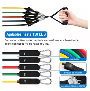 Foto 2 | Kit Bandas de Resistencia para Ejercicio Eo Safe Imports Multicolor 23 Piezas