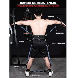 Foto 2 | Ligas de Resistencia Entrenamiento Fitness Eo Safe Imports Esi-14032-1 Multicolor