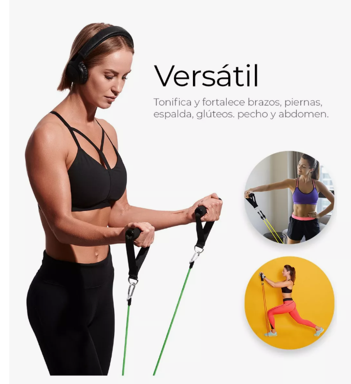 Foto 5 pulgar | Bandas De Resistencia Gimnasio Ligas Ejercicio Yoga Fitness